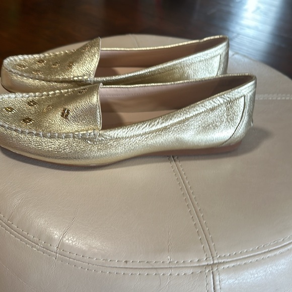 Kate Spade gold loafer size 10 - Picture 5 of 9